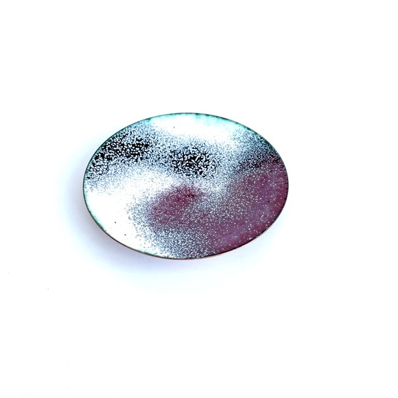 Vintage Enamelled Copper Trinket Dish - Picture 5 of 13